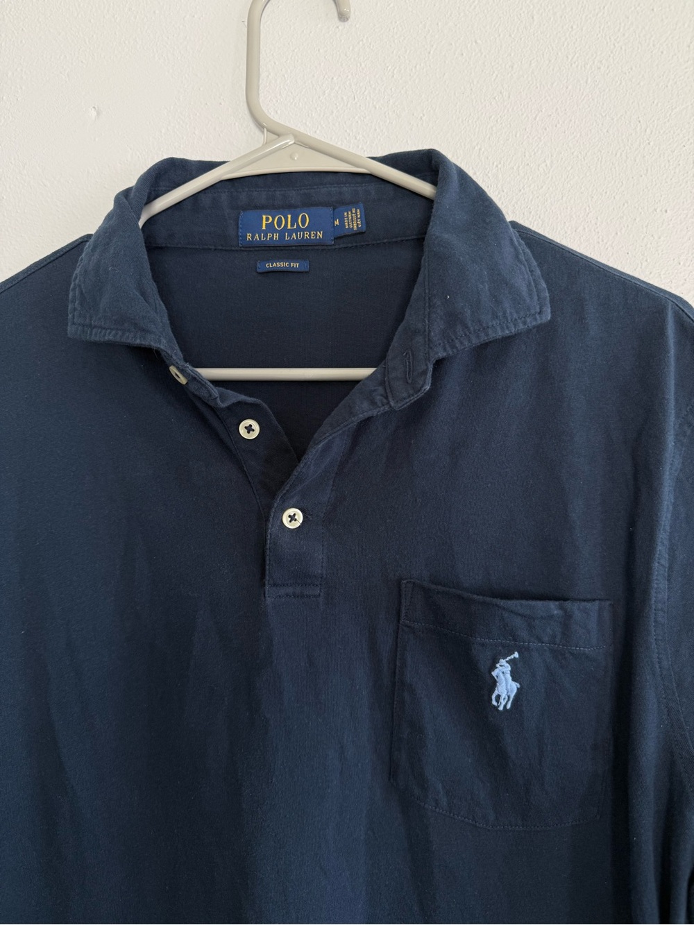 Polo by Ralph Lauren Men's Navy Pocket Polo Shirt - size M - Picture 2 of 7